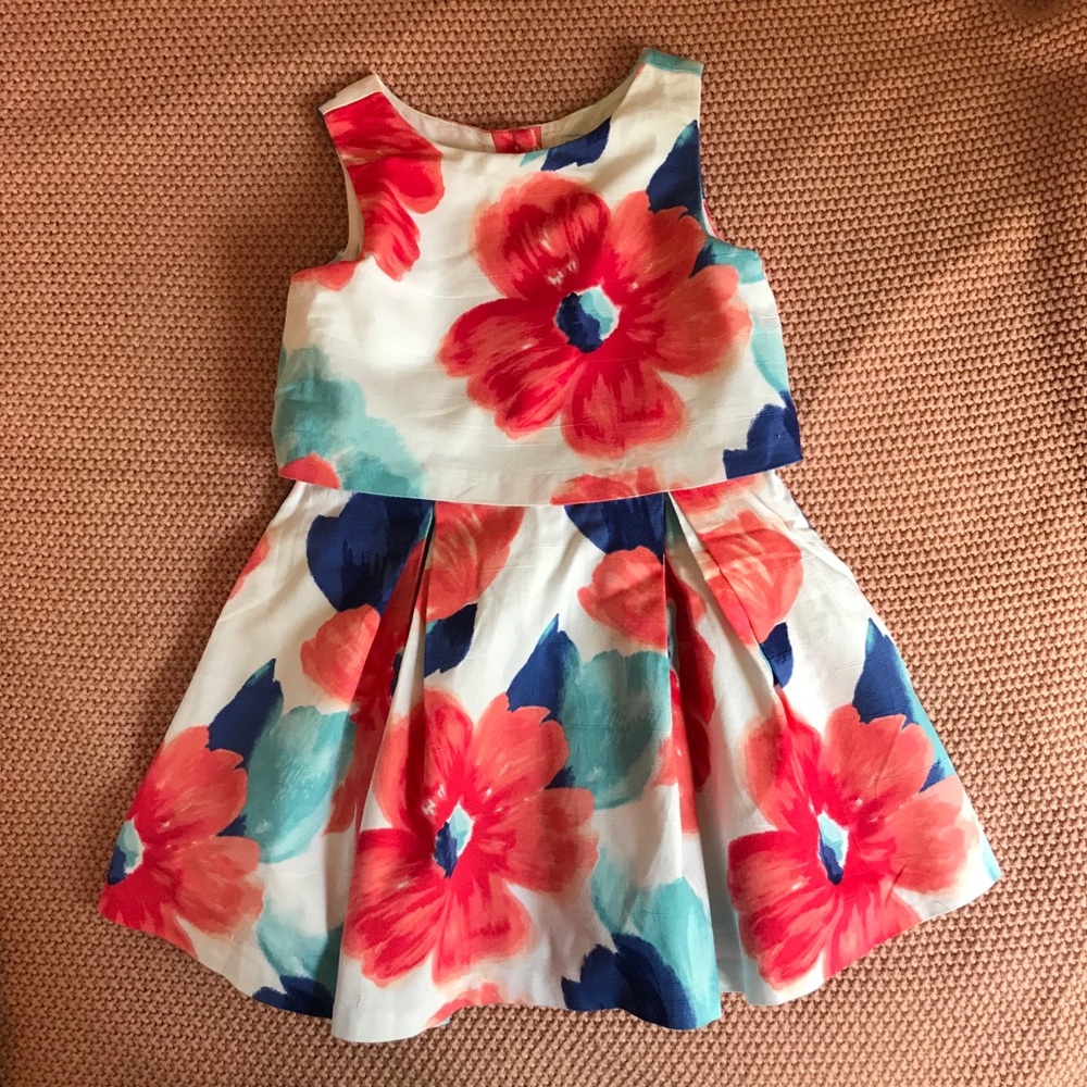 Janie and Jack 4t Floral Dress—like new!